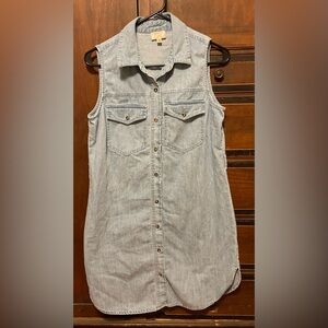 Dizzy Lizzy Light Blue Chambray Denim Button-up Dress